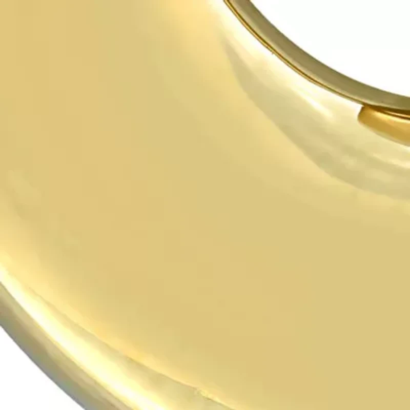 Open Circle Drop Earrings in 14K Yellow Gold