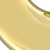 Open Circle Drop Earrings in 14K Yellow Gold