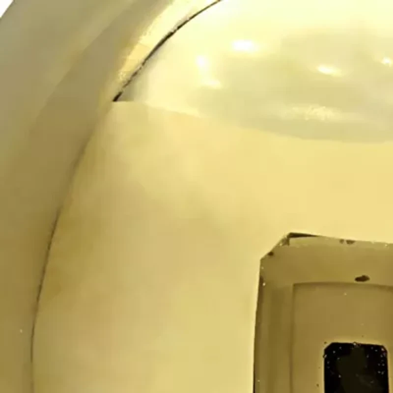 13.6mm Puffed Round Button Stud Earrings in 14K Yellow Gold