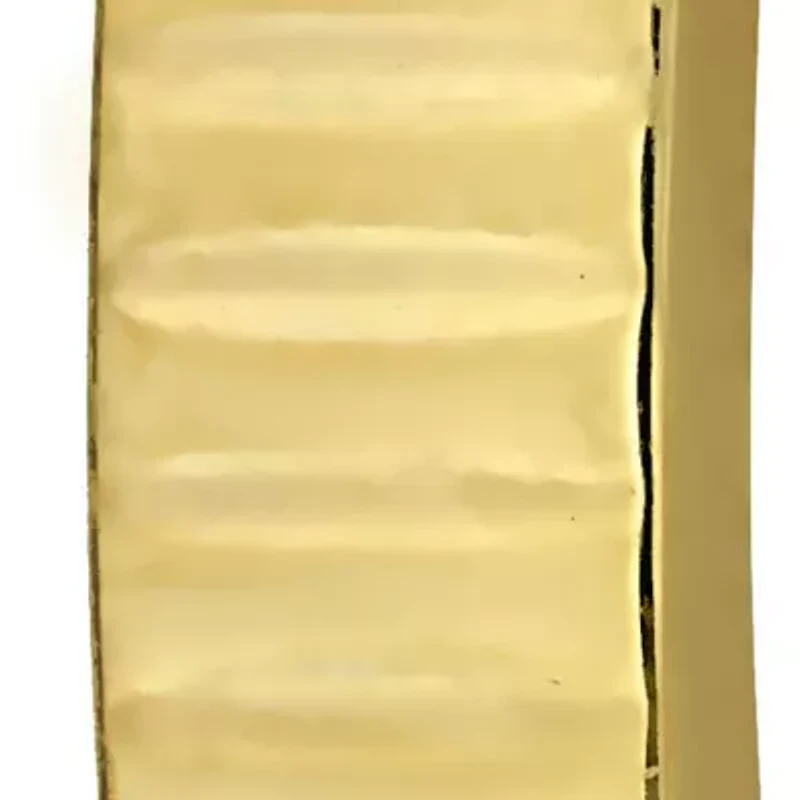 Ribbed Oval Hoop Earrings in 14K Yellow Gold