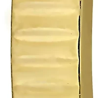 Ribbed Oval Hoop Earrings in 14K Yellow Gold