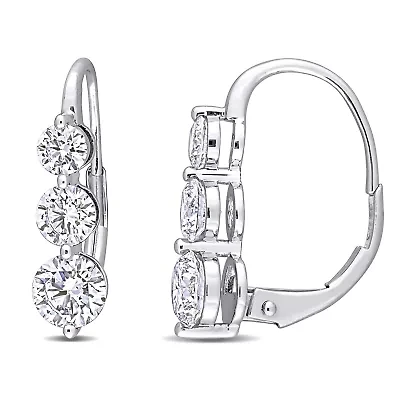 Lab Grown Diamond Earrings in 14k White Gold