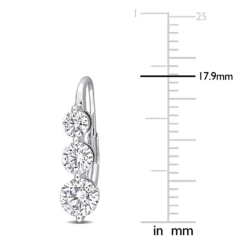 Lab Grown Diamond Earrings in 14k White Gold