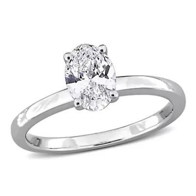 Lab Grown Diamond Ring 10k White Gold