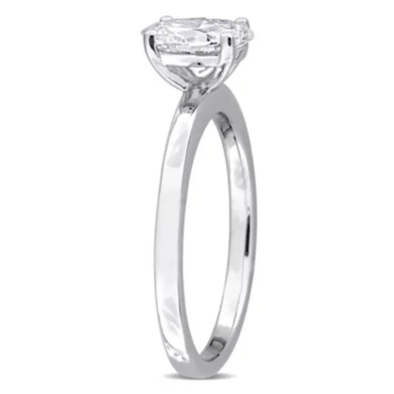 Lab Grown Diamond Ring 10k White Gold