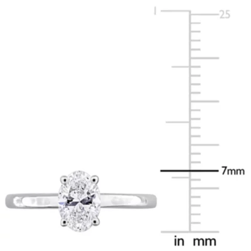 Lab Grown Diamond Ring 10k White Gold