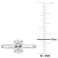 Lab Grown Diamond Ring 10k White Gold