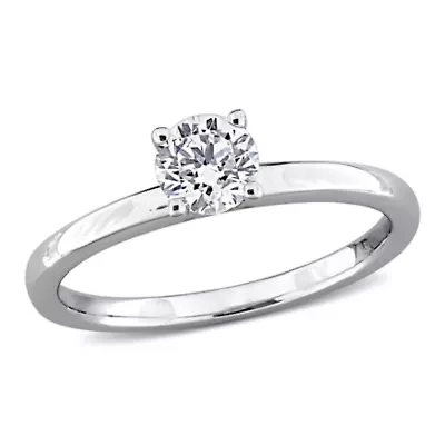 Lab Grown Diamond Ring 10k White Gold