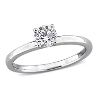 Lab Grown Diamond Ring 10k White Gold
