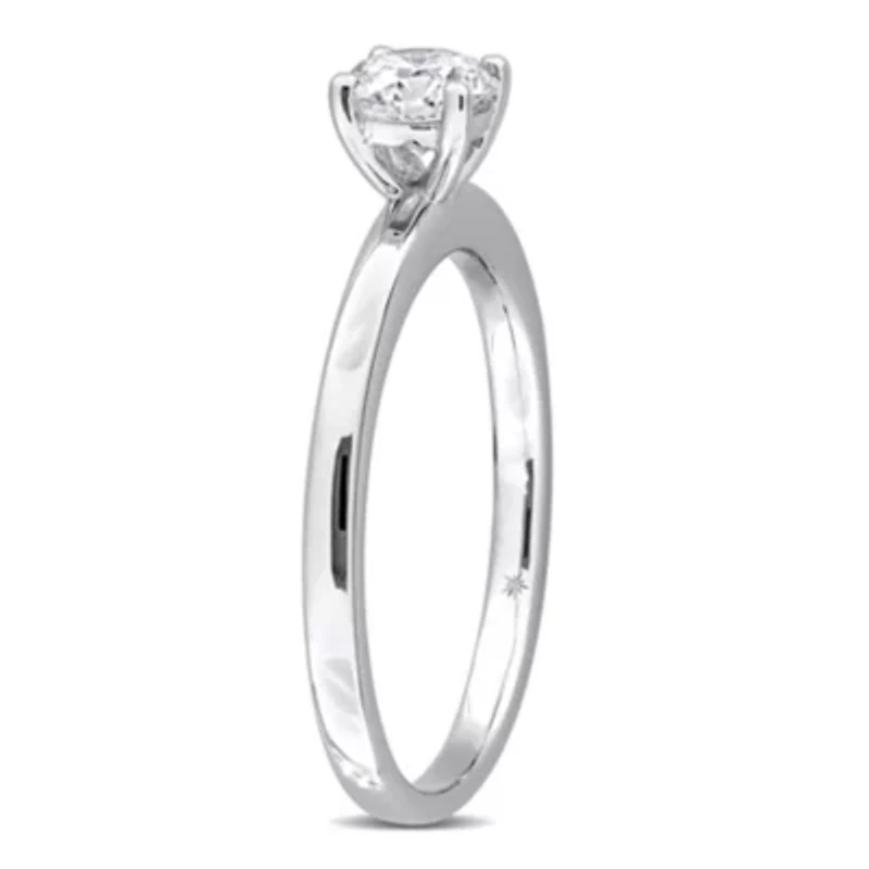 Lab Grown Diamond Ring 10k White Gold