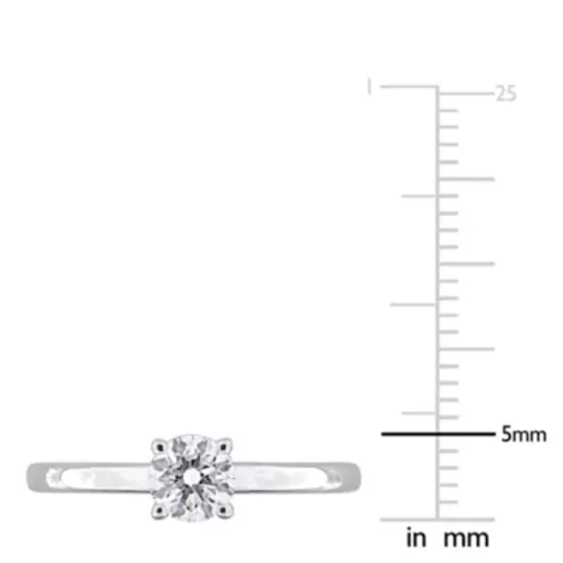 Lab Grown Diamond Ring 10k White Gold