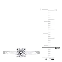 Lab Grown Diamond Ring 10k White Gold