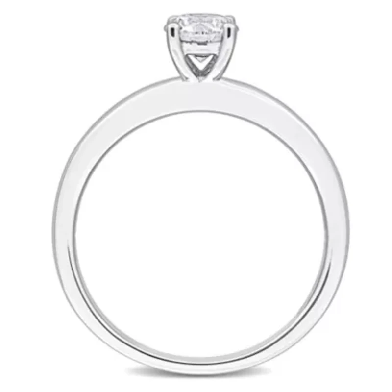 Lab Grown Diamond Ring 10k White Gold