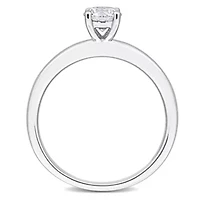 Lab Grown Diamond Ring 10k White Gold