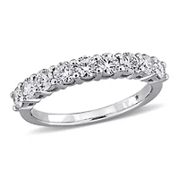 Lab Grown Diamond Semi-Eternity Ring 10k White Gold