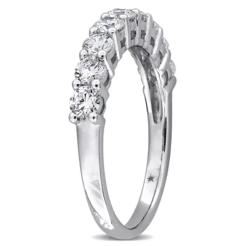 Lab Grown Diamond Semi-Eternity Ring 10k White Gold