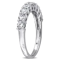 Lab Grown Diamond Semi-Eternity Ring 10k White Gold