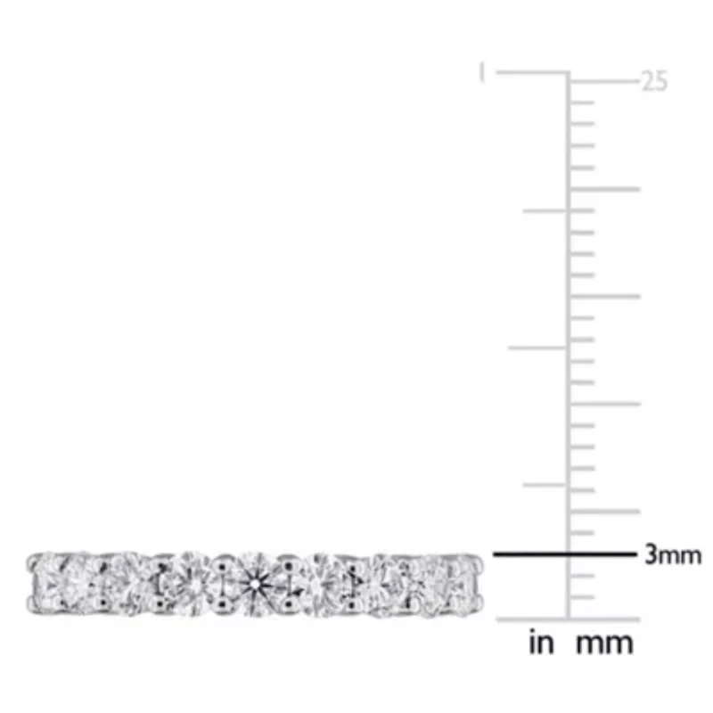 Lab Grown Diamond Semi-Eternity Ring 10k White Gold