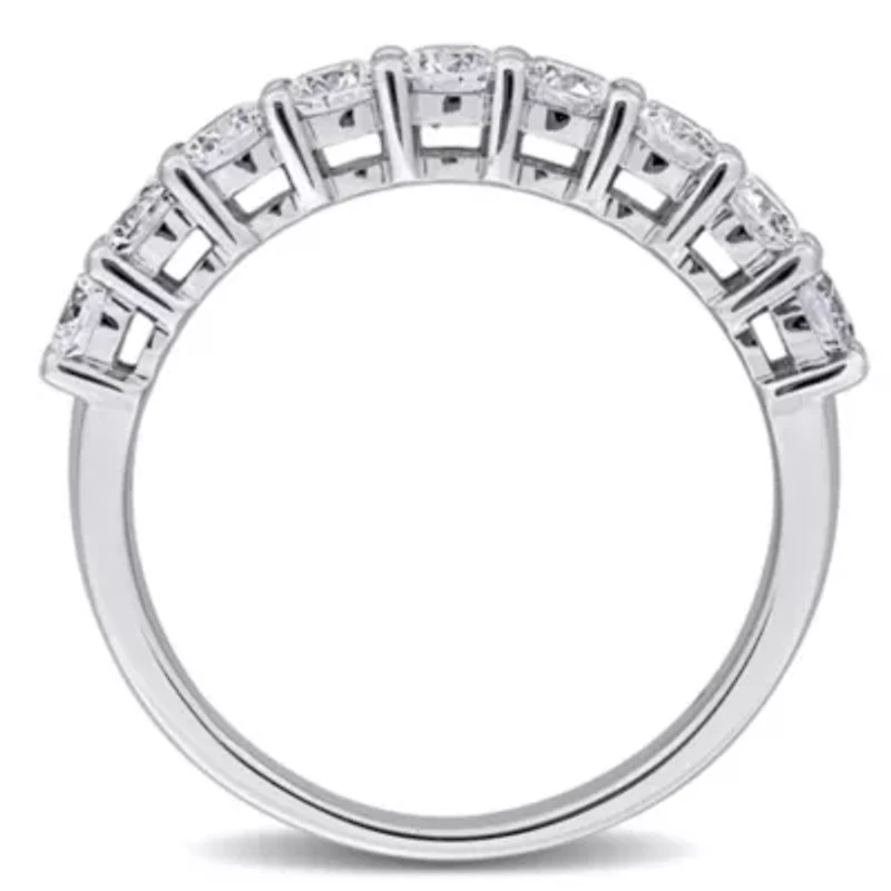 Lab Grown Diamond Semi-Eternity Ring 10k White Gold