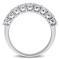 Lab Grown Diamond Semi-Eternity Ring 10k White Gold