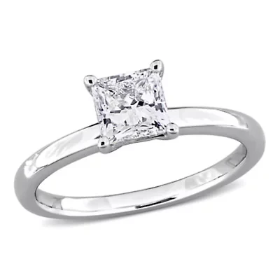 Lab Grown Diamond Ring 10k White Gold