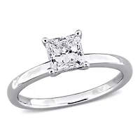 Lab Grown Diamond Ring 10k White Gold