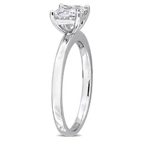 Lab Grown Diamond Ring 10k White Gold