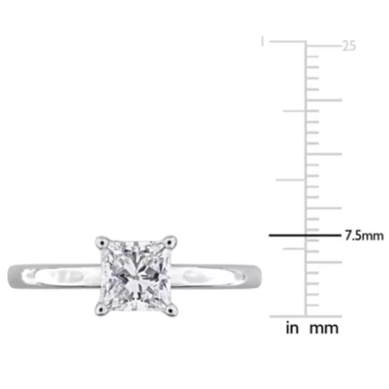 Lab Grown Diamond Ring 10k White Gold