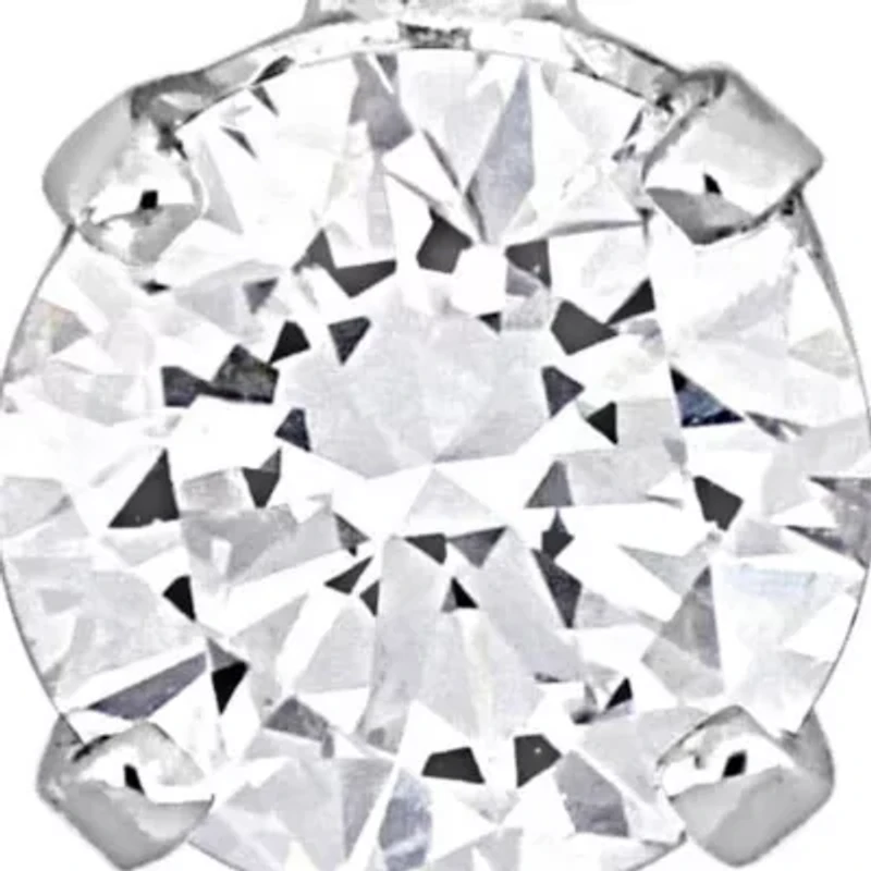 Lab Grown Diamond Solitaire Pendant With Chain in 14k White Gold- 17 in