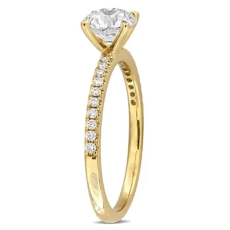 Lab Grown Diamond Ring 14k Yellow Gold