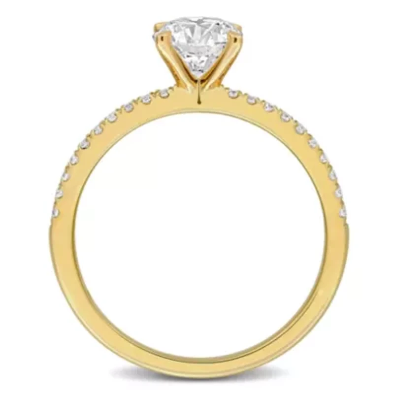Lab Grown Diamond Ring 14k Yellow Gold