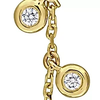 Lab Grown Diamond Hoop Earrings in 14k Yellow Gold
