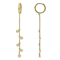 Lab Grown Diamond Hoop Earrings in 14k Yellow Gold