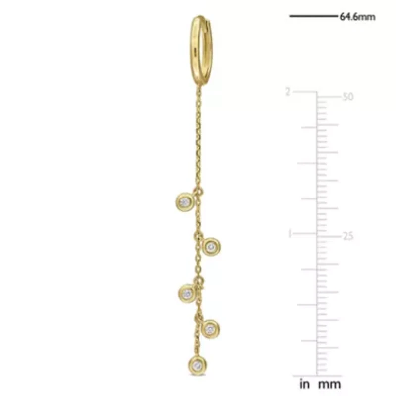 Lab Grown Diamond Hoop Earrings in 14k Yellow Gold