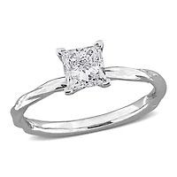 Lab Grown Diamond Ring 18k White Gold
