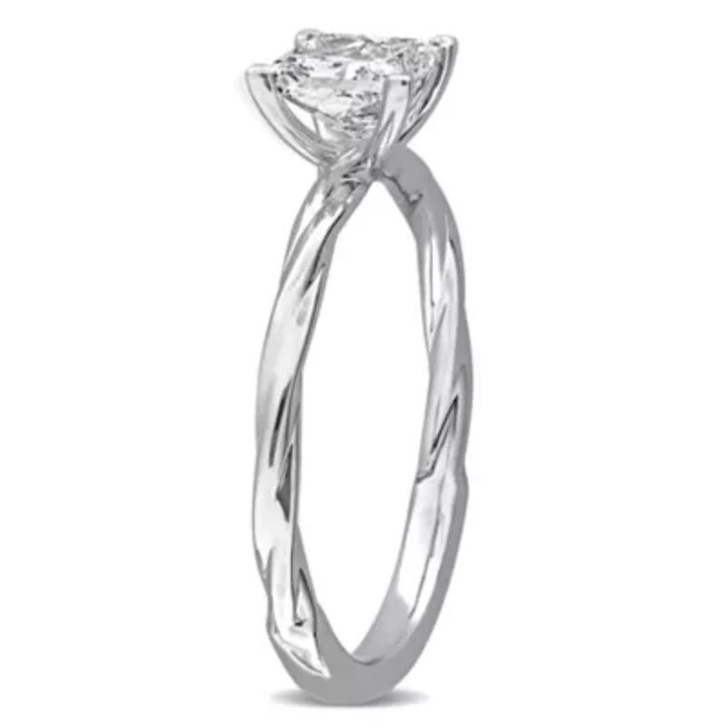 Lab Grown Diamond Ring 18k White Gold