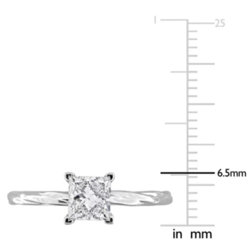 Lab Grown Diamond Ring 18k White Gold