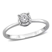 Lab Grown Diamond Ring 18k White Gold