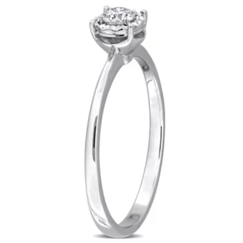 Lab Grown Diamond Ring 18k White Gold