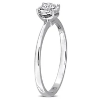 Lab Grown Diamond Ring 18k White Gold