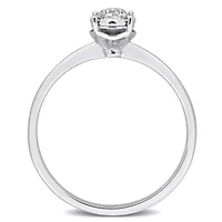 Lab Grown Diamond Ring 18k White Gold
