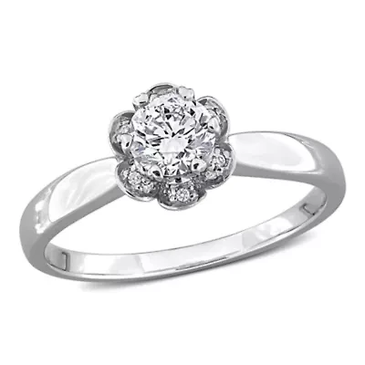 Lab Grown Diamond Ring 18k White Gold