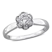Lab Grown Diamond Ring 18k White Gold