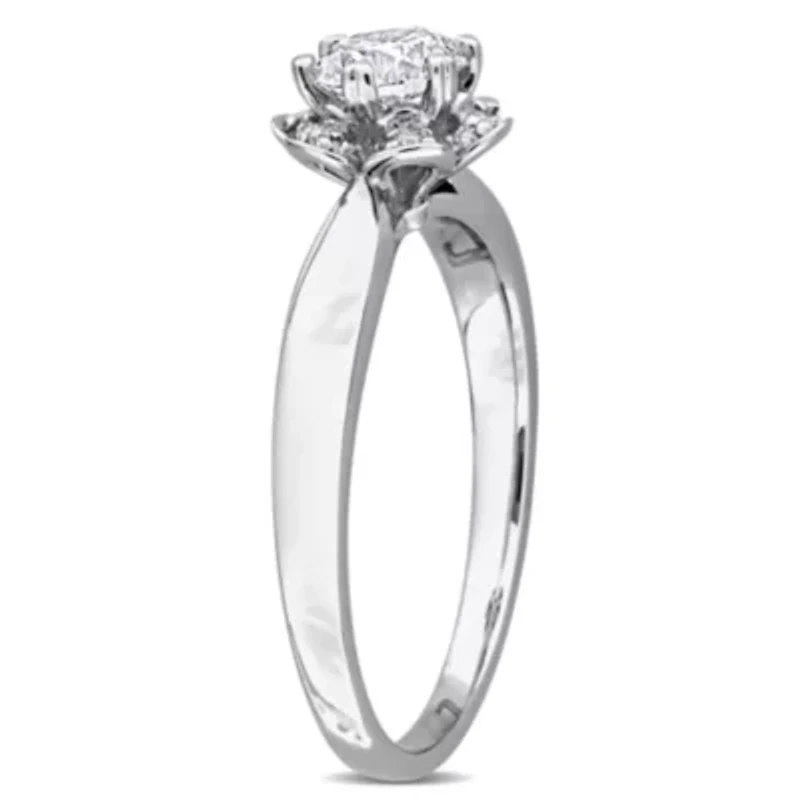 Lab Grown Diamond Ring 18k White Gold