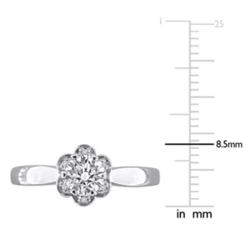 Lab Grown Diamond Ring 18k White Gold