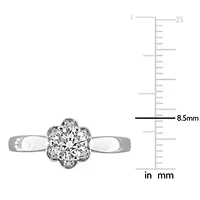 Lab Grown Diamond Ring 18k White Gold