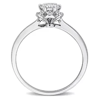 Lab Grown Diamond Ring 18k White Gold