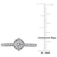 Lab Grown Diamond Semi-Eternity Ring 18k White Gold