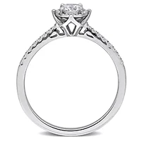 Lab Grown Diamond Semi-Eternity Ring 18k White Gold