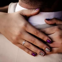 Lab Grown Diamond Semi-Eternity Ring 18k White Gold